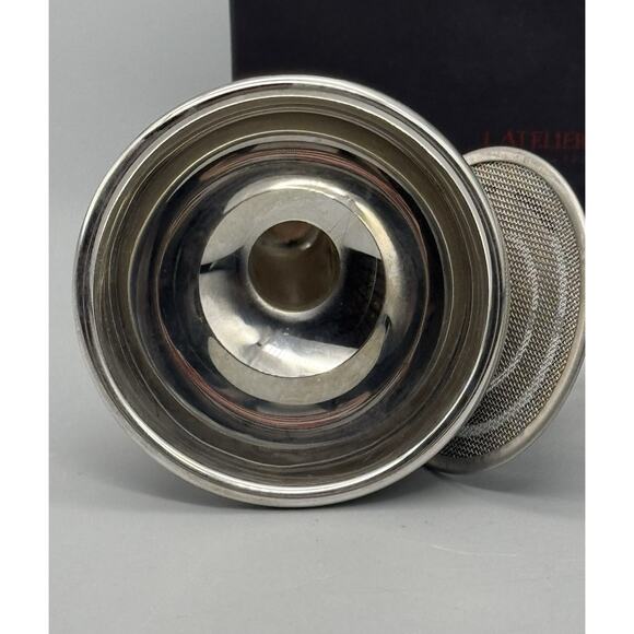 L'Atelier Du Vin Silver Plate French Wine Funnel Filter L'etamine a Decanter Box - Picture 6 of 12
